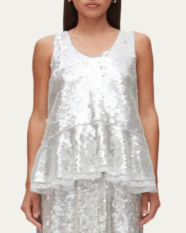 3.1 Phillip Lim Sleeveless Sequined Tie-Front Blouse | Thumbnail 4