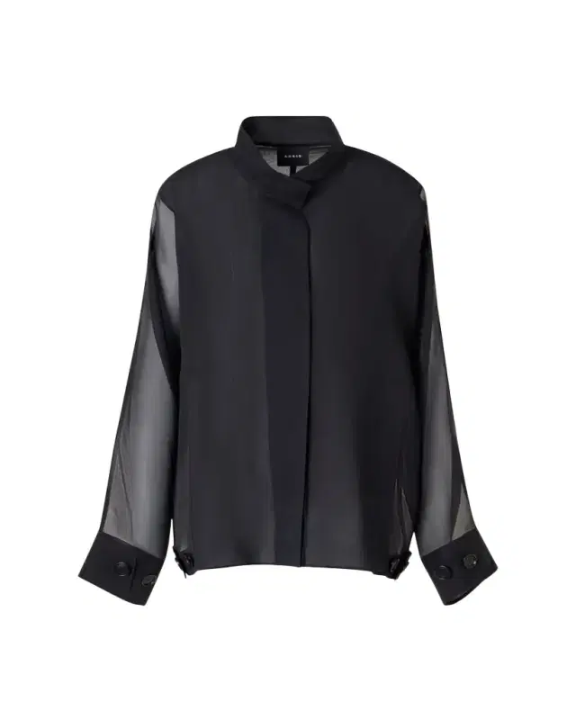 Huma Silk Georgette Oversized Parka Jacket