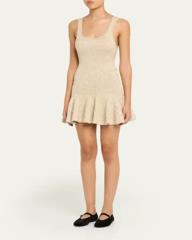 LoveShackFancy Sarajane Sequined Stretch Knit Mini Dress | Thumbnail 4 LoveShackFancy Sarajane Sequined Stretch Knit Mini Dress | Thumbnail 4