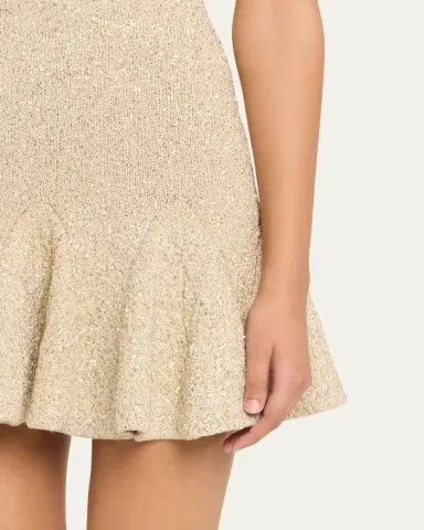 LoveShackFancy Sarajane Sequined Stretch Knit Mini Dress | Thumbnail 5 LoveShackFancy Sarajane Sequined Stretch Knit Mini Dress | Thumbnail 5