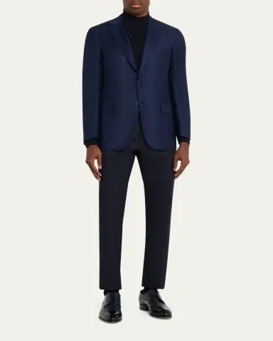 Brioni Men's Wool Plaid Single-Breasted Sport Coat | Thumbnail 2 Brioni Men's Wool Plaid Single-Breasted Sport Coat | Thumbnail 2