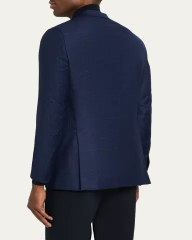 Brioni Men's Wool Plaid Single-Breasted Sport Coat | Thumbnail 3 Brioni Men's Wool Plaid Single-Breasted Sport Coat | Thumbnail 3