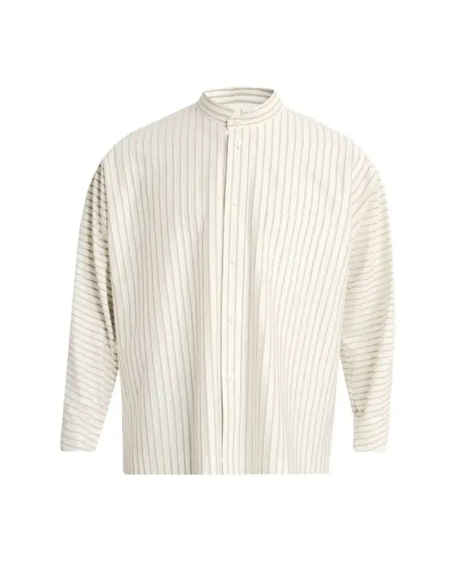Men's Stripe Band Collar Button-Down Shirt