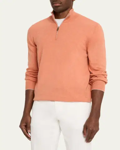 Brunello Cucinelli Men's Cashmere Turtleneck Sweater | Thumbnail 8 Brunello Cucinelli Men's Cashmere Turtleneck Sweater | Thumbnail 8