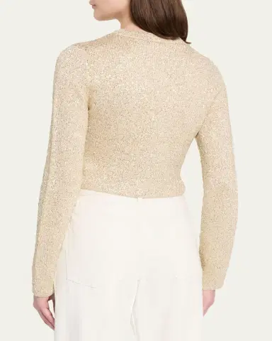 LoveShackFancy Ferra Sequined Knit Cardigan | Thumbnail 7 LoveShackFancy Ferra Sequined Knit Cardigan | Thumbnail 7