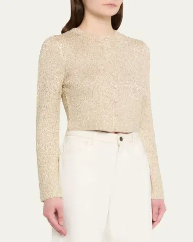 LoveShackFancy Ferra Sequined Knit Cardigan | Thumbnail 8 LoveShackFancy Ferra Sequined Knit Cardigan | Thumbnail 8