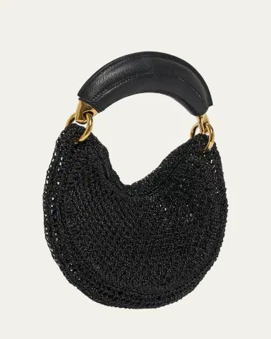 Chloé Summer Banana Mini Hobo Bag in Metallic Crochet | Thumbnail 3 Chloé Summer Banana Mini Hobo Bag in Metallic Crochet | Thumbnail 3