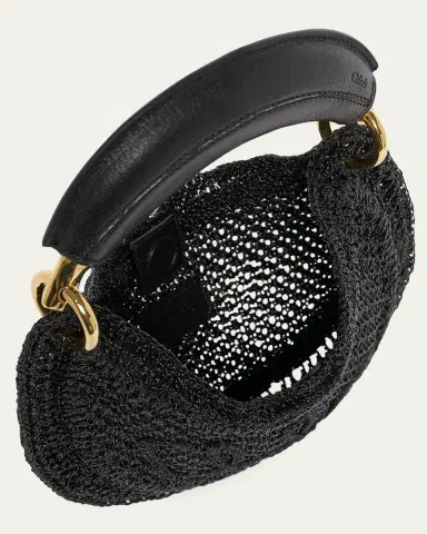Chloé Summer Banana Mini Hobo Bag in Metallic Crochet | Thumbnail 4 Chloé Summer Banana Mini Hobo Bag in Metallic Crochet | Thumbnail 4