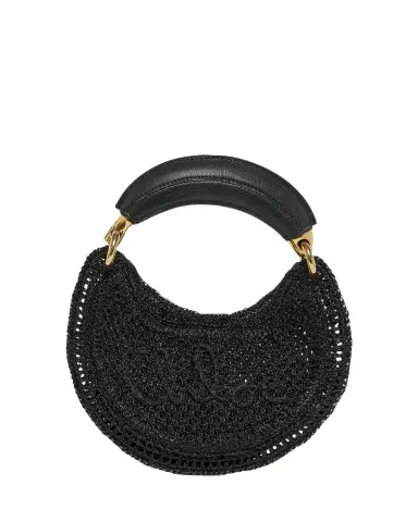 Chloé Summer Banana Mini Hobo Bag in Metallic Crochet | Thumbnail 1 Chloé Summer Banana Mini Hobo Bag in Metallic Crochet | Thumbnail 1