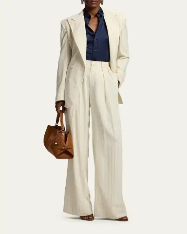 Ralph Lauren Collection Cameron Straight Fit Silk Shirt | Thumbnail 2 Ralph Lauren Collection Cameron Straight Fit Silk Shirt | Thumbnail 2
