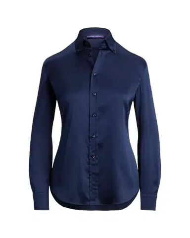 Ralph Lauren Collection Cameron Straight Fit Silk Shirt | Thumbnail 1 Ralph Lauren Collection Cameron Straight Fit Silk Shirt | Thumbnail 1