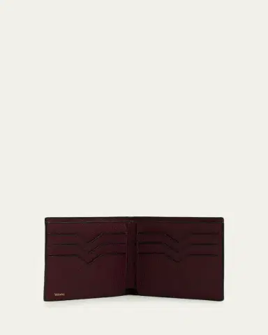 Valextra Men's Leather V-Cut Bifold Wallet | Thumbnail 9 Valextra Men's Leather V-Cut Bifold Wallet | Thumbnail 9