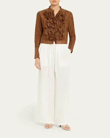 TWP Main St. Washed Hemp Denim Wide-Leg Pants | Thumbnail 2