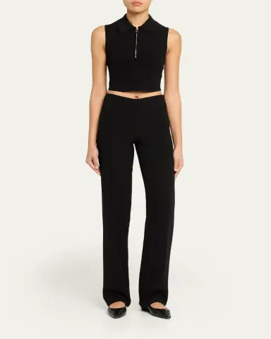 SIMKHAI Tatum Sleeveless Half-Zip Top | Thumbnail 2