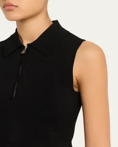 SIMKHAI Tatum Sleeveless Half-Zip Top | Thumbnail 5