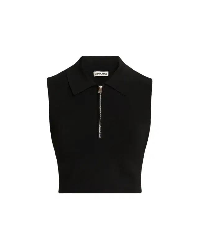 Tatum Sleeveless Half-Zip Top