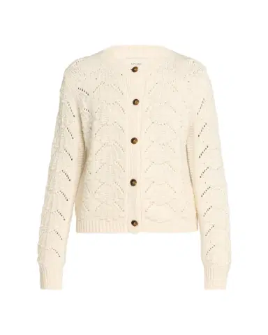 Loulou de Saison Bach 3D Shell Knit Crewneck Cardigan | Thumbnail 1 Loulou de Saison Bach 3D Shell Knit Crewneck Cardigan | Thumbnail 1