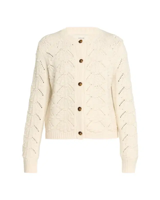 Bach 3D Shell Knit Crewneck Cardigan