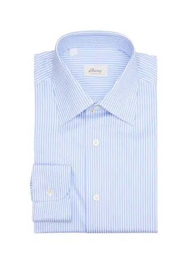 Brioni Men's Cotton Bengal Stripe Dress Shirt | Thumbnail 1
