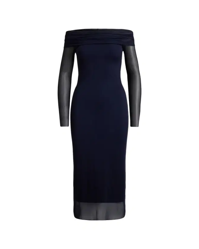 Ralph Lauren Collection Audria Jersey Cocktail Dress