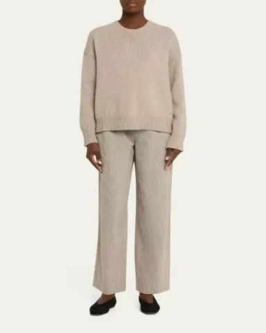 Loulou De Saison Pia Oversized Cashmere Crewneck Sweater | Thumbnail 2 Loulou De Saison Pia Oversized Cashmere Crewneck Sweater | Thumbnail 2
