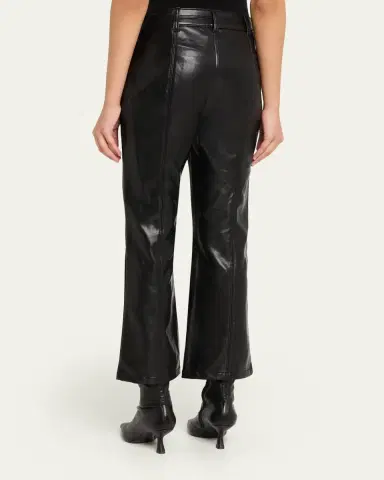 Cinq à Sept Vegan Leather Kick-Flare Pants | Thumbnail 3 Cinq à Sept Vegan Leather Kick-Flare Pants | Thumbnail 3
