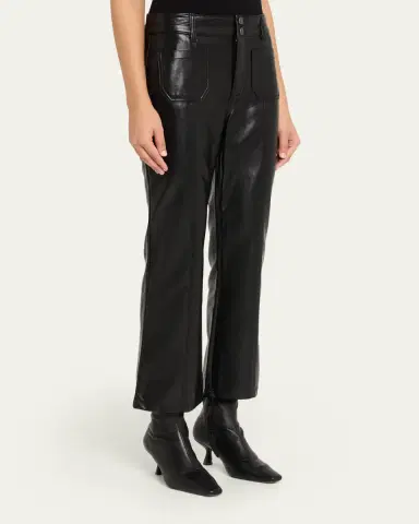 Cinq à Sept Vegan Leather Kick-Flare Pants | Thumbnail 4 Cinq à Sept Vegan Leather Kick-Flare Pants | Thumbnail 4