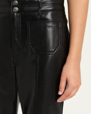 Cinq à Sept Vegan Leather Kick-Flare Pants | Thumbnail 5 Cinq à Sept Vegan Leather Kick-Flare Pants | Thumbnail 5