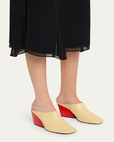 Proenza Schouler Slant Leather Mules | Thumbnail 2 Proenza Schouler Slant Leather Mules | Thumbnail 2