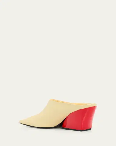 Proenza Schouler Slant Leather Mules | Thumbnail 4 Proenza Schouler Slant Leather Mules | Thumbnail 4