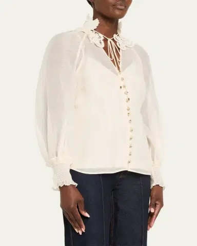 Zimmermann Rebellion Collared Blouse | Thumbnail 4