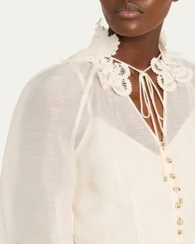 Zimmermann Rebellion Collared Blouse | Thumbnail 5