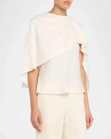 SIMKHAI Eliora Satin Cape Top | Thumbnail 3