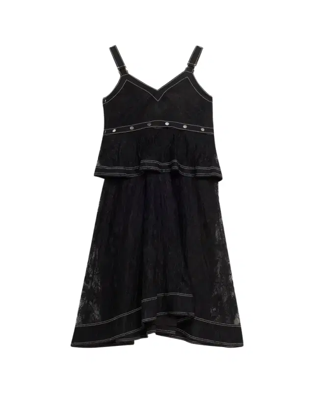 3.1 Phillip Lim Sleeveless Layered Lace Midi Dress
