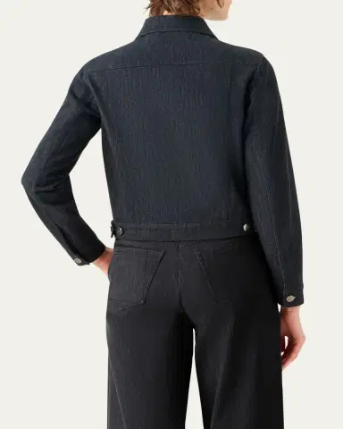 Akris Hilbert Short Stretch Denim Jacket | Thumbnail 3 Akris Hilbert Short Stretch Denim Jacket | Thumbnail 3
