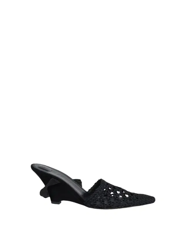 Jacquemus 80mm Les Espadrilles Ankle-Tie Wedge Mules