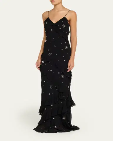 LoveShackFancy Rialto Embellished Maxi Dress | Thumbnail 4
