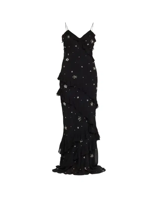 LoveShackFancy Rialto Embellished Maxi Dress