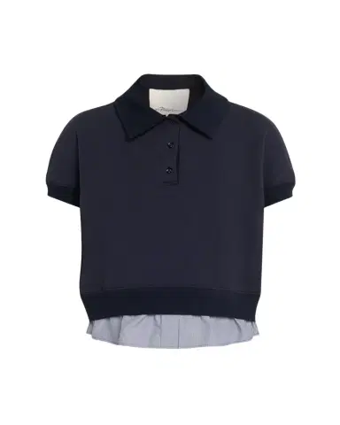 3.1 Phillip Lim Mixed Media Polo Top | Thumbnail 1
