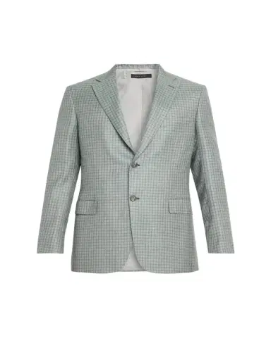 Brioni Men's Ravello Cashmere-Silk Check Blazer | Thumbnail 1 Brioni Men's Ravello Cashmere-Silk Check Blazer | Thumbnail 1