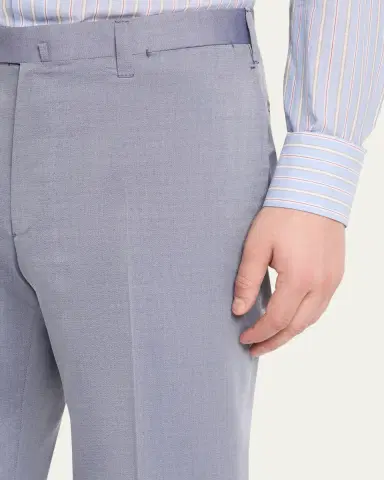 Cesare Attolini Men's Cotton-Wool Twill Pants | Thumbnail 5 Cesare Attolini Men's Cotton-Wool Twill Pants | Thumbnail 5