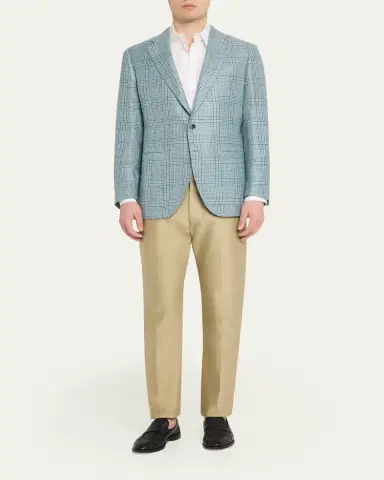 Cesare Attolini Men's Plaid Cashmere-Blend Sport Jacket | Thumbnail 2 Cesare Attolini Men's Plaid Cashmere-Blend Sport Jacket | Thumbnail 2