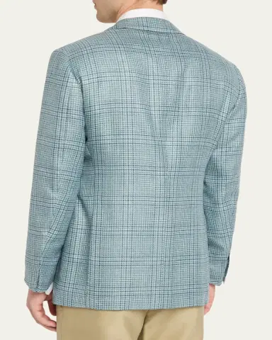 Cesare Attolini Men's Plaid Cashmere-Blend Sport Jacket | Thumbnail 3 Cesare Attolini Men's Plaid Cashmere-Blend Sport Jacket | Thumbnail 3