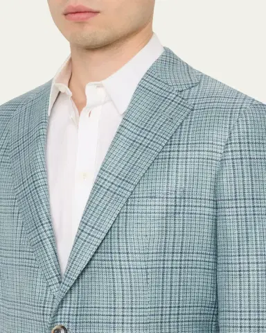 Cesare Attolini Men's Plaid Cashmere-Blend Sport Jacket | Thumbnail 5 Cesare Attolini Men's Plaid Cashmere-Blend Sport Jacket | Thumbnail 5