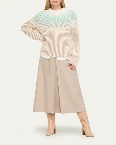 Lafayette 148 New York Ombre Wool-Cashmere Rib Knit Sweater | Thumbnail 2 Lafayette 148 New York Ombre Wool-Cashmere Rib Knit Sweater | Thumbnail 2