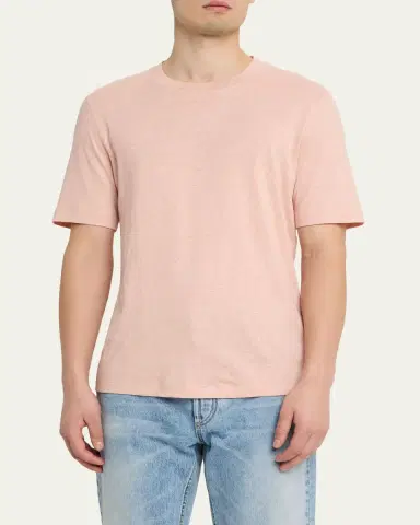 Brunello Cucinelli Men's Classic Fit Cotton Crewneck T-Shirt | Thumbnail 4