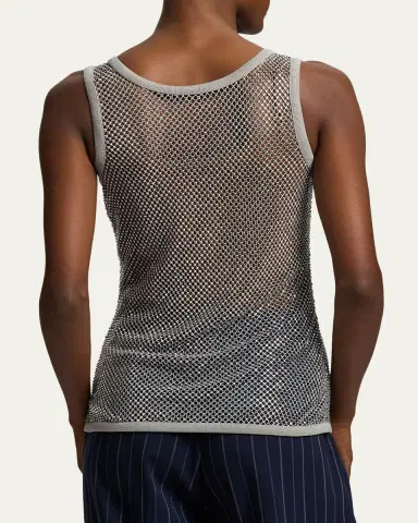 Ralph Lauren Collection Melony Embellished Mesh Tank Top | Thumbnail 3