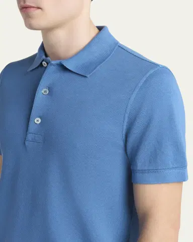 Tom Ford Men's Lyocell Pique Polo Shirt | Thumbnail 13
