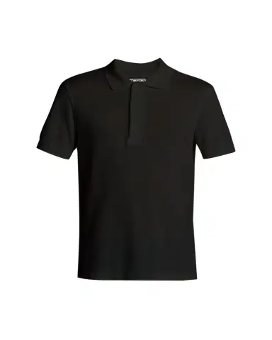 Tom Ford Men's Lyocell Pique Polo Shirt | Thumbnail 1