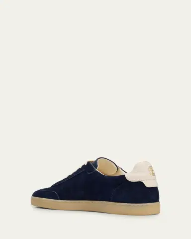 Brunello Cucinelli Men's Suede T-Toe Low-Top Sneakers | Thumbnail 4